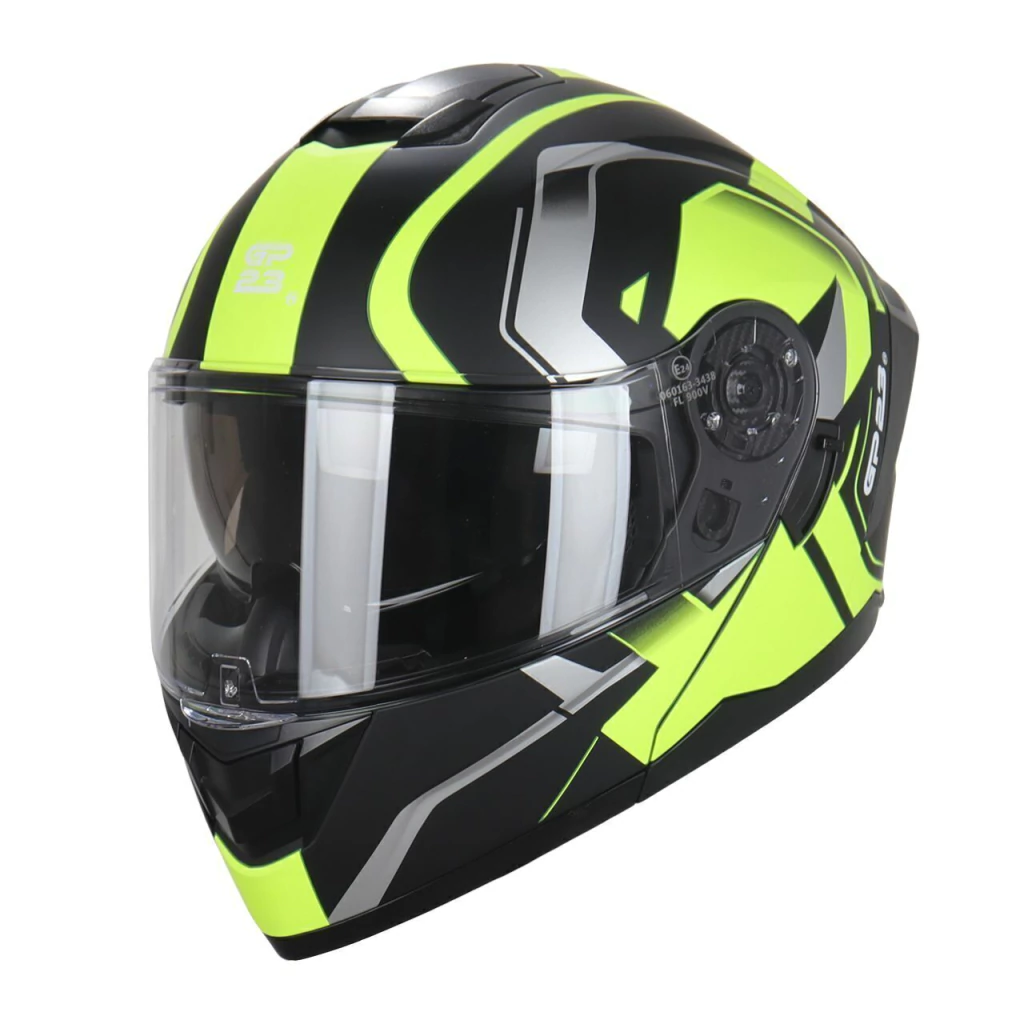 Casco De Moto Rebatible Doble Visor Gp23 FL900 Verde - Imagen 3