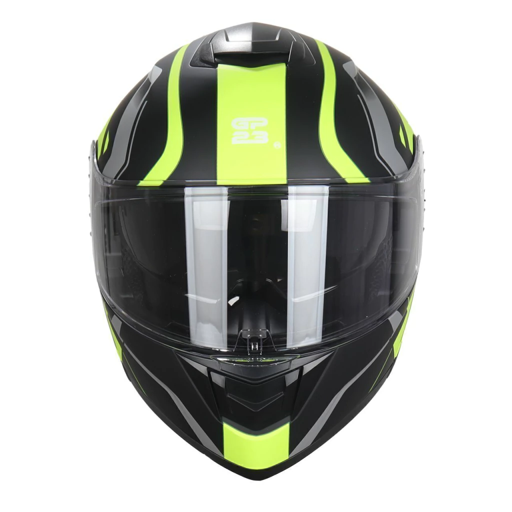 Casco De Moto Rebatible Doble Visor Gp23 FL900 Verde - Imagen 4