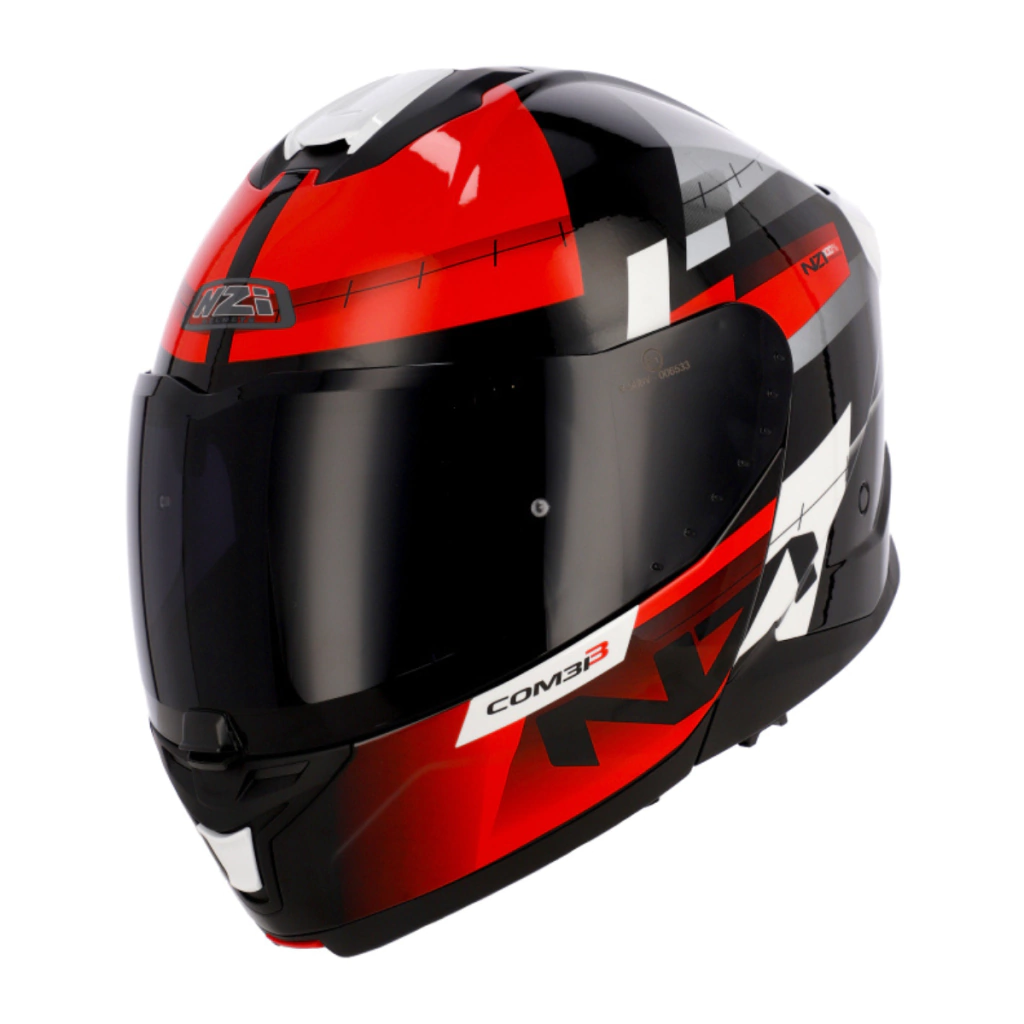 Casco De Moto Rebatible Nzi Combi 3 Duo Doble Visor - Imagen 3