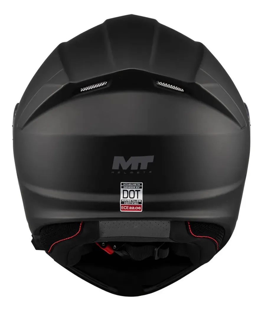 Casco Rebatible Mt Genesis A1 Solid Negro Mate Doble Visor - Imagen 6