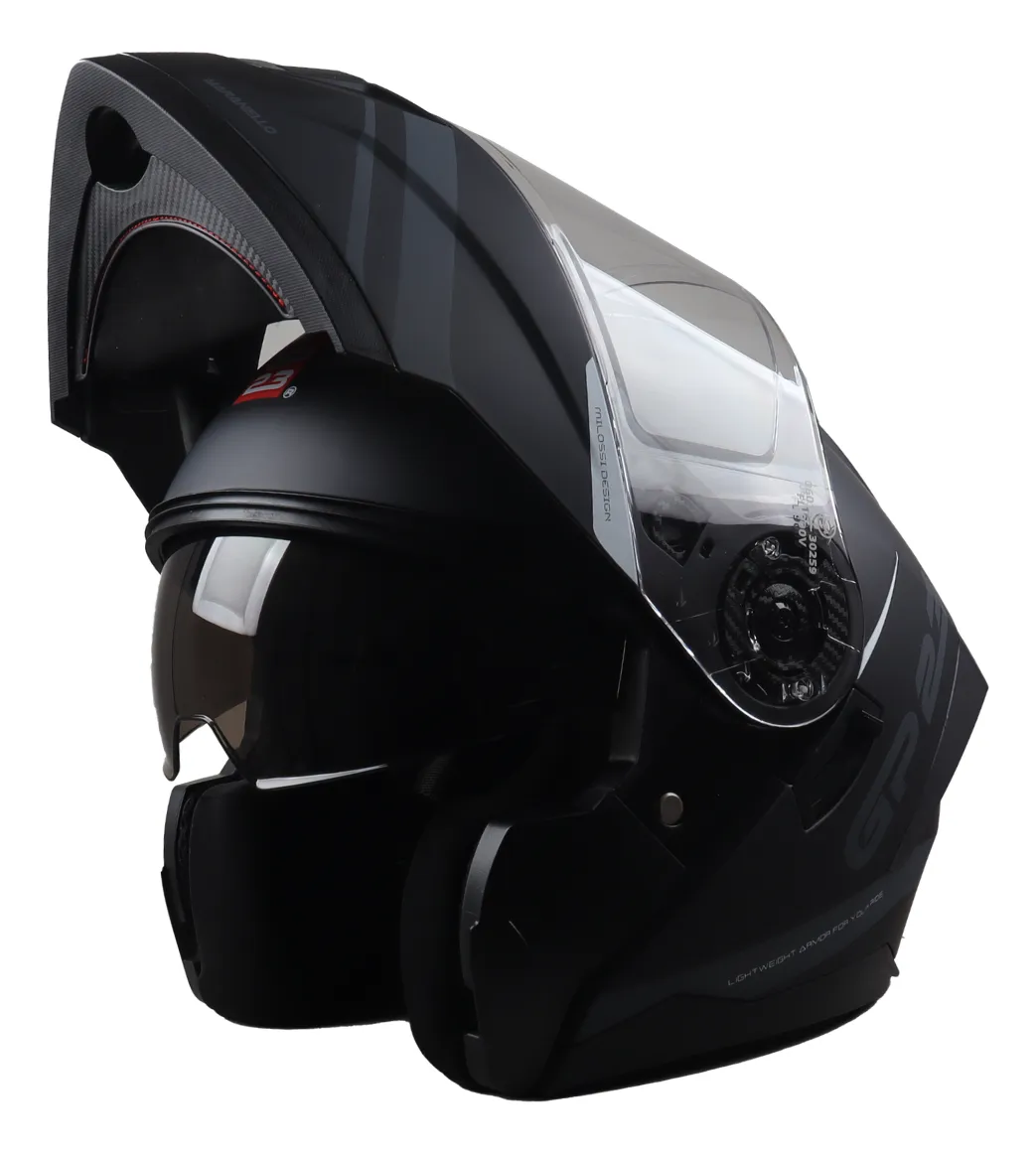 Casco De Moto Rebatible Gp23 F1900 Maranello Doble Visor Blanco - Imagen 3