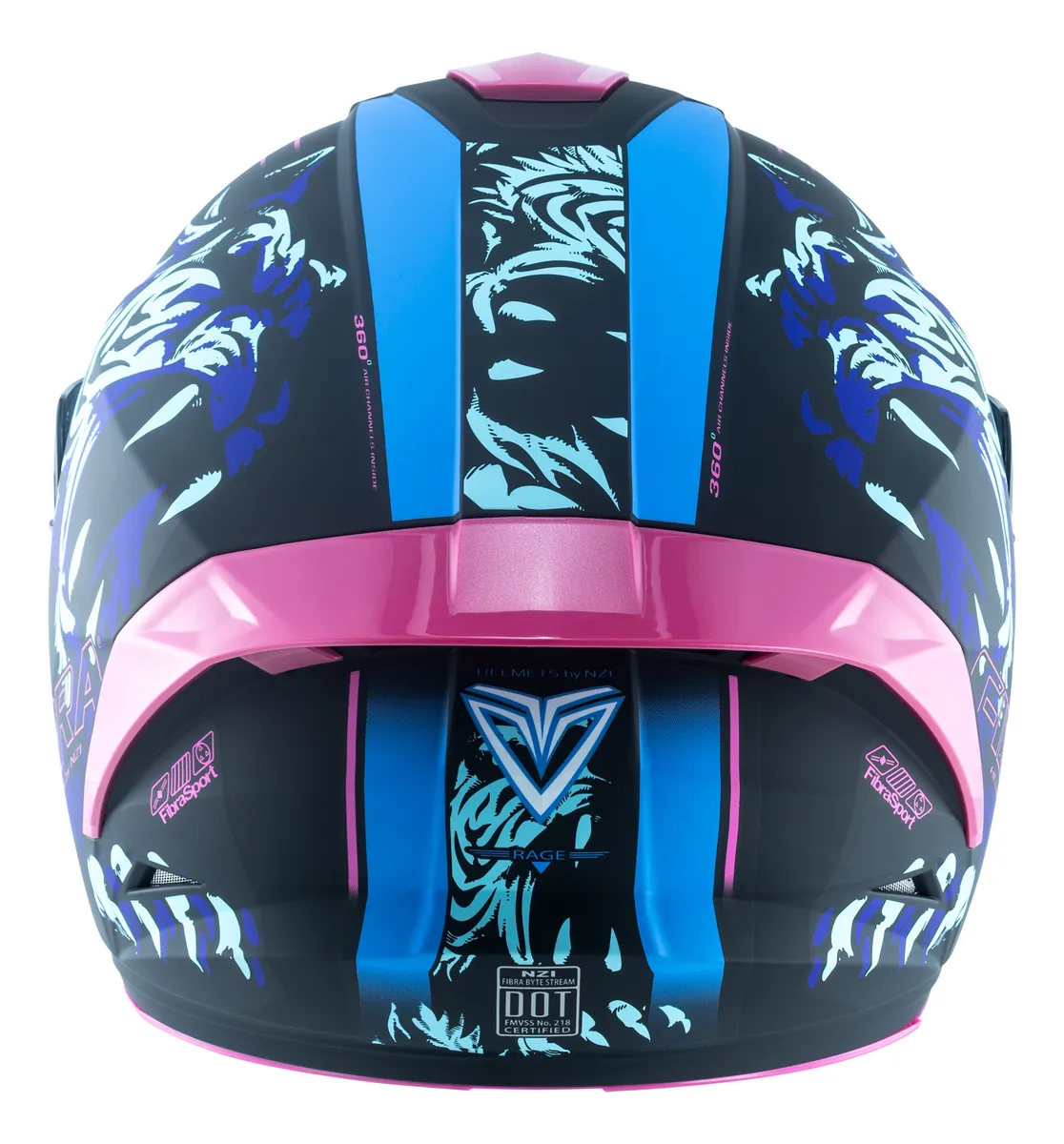Casco Moto Integral Nzi Fibra Byte Visor Polarizado+spoiler - Imagen 7
