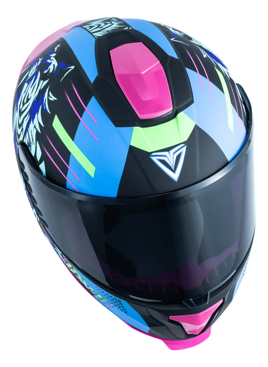 Casco Moto Integral Nzi Fibra Byte Visor Polarizado+spoiler - Imagen 3