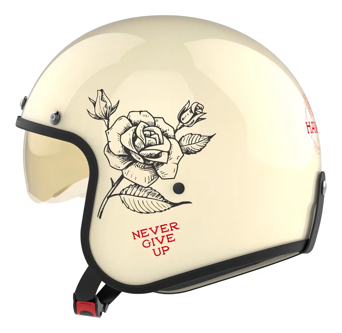 Casco moto abierto Hawk 721 Never Give Up - Imagen 3
