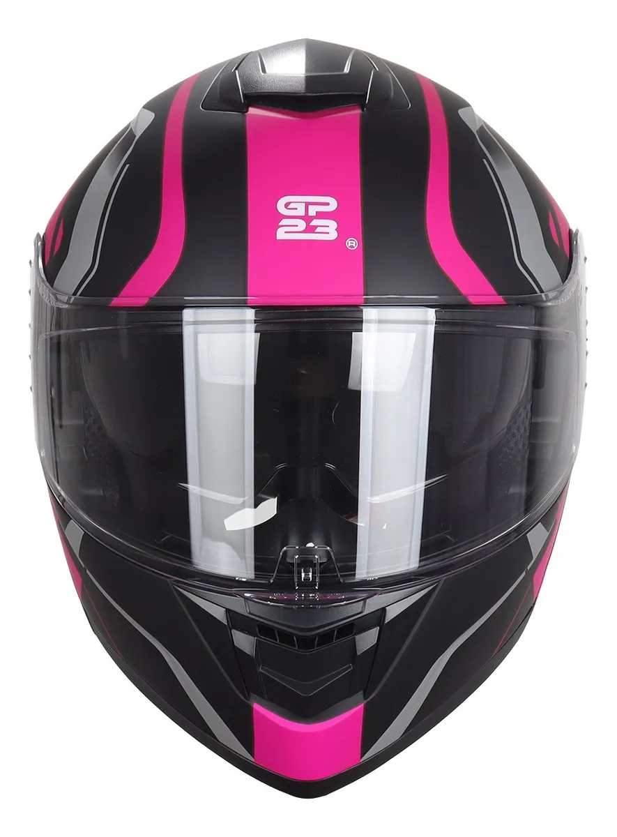 Casco De Moto Rebatible Doble Visor Gp23 FL900 Rosa - Imagen 4