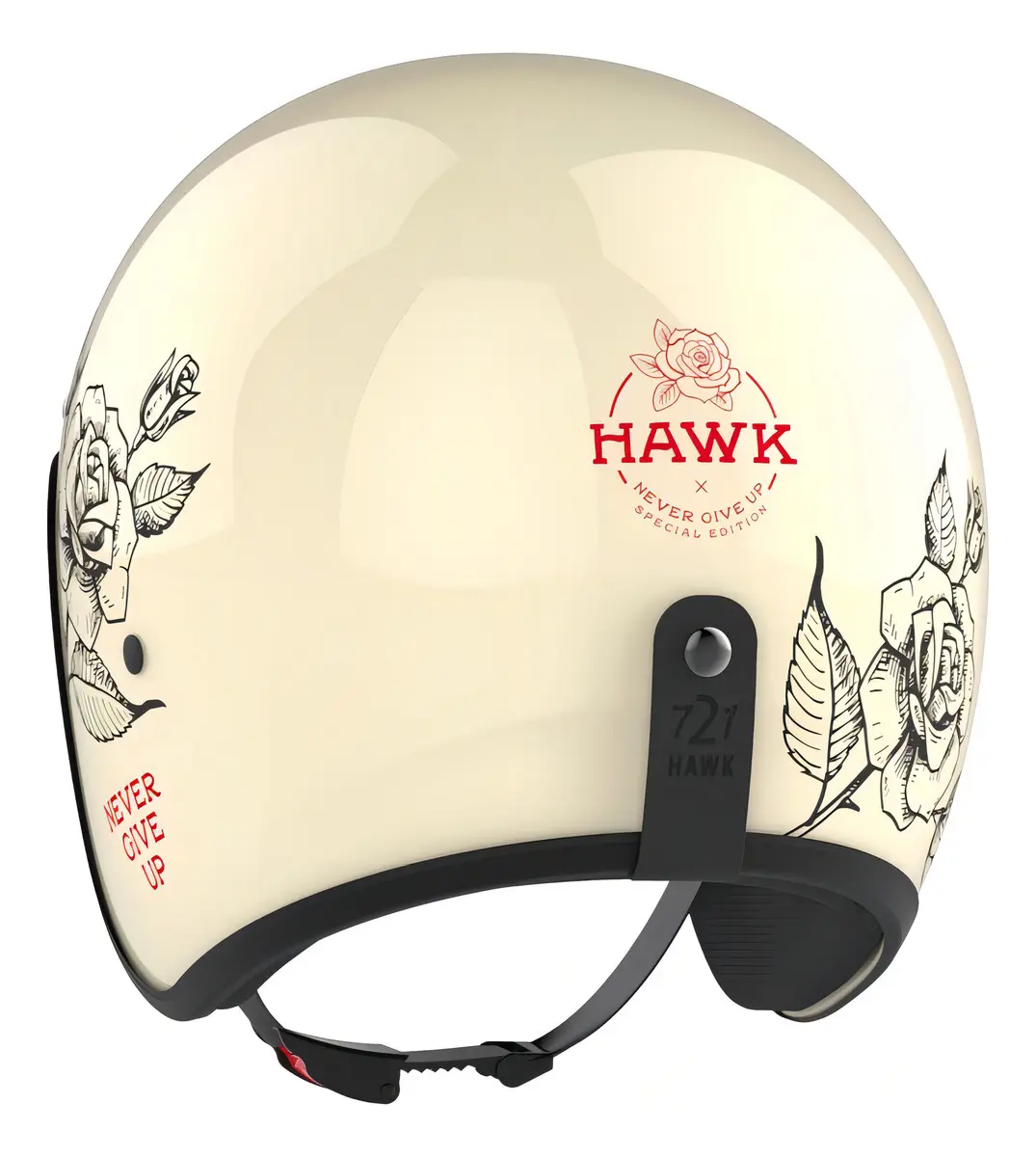 Casco moto abierto Hawk 721 Never Give Up - Imagen 4