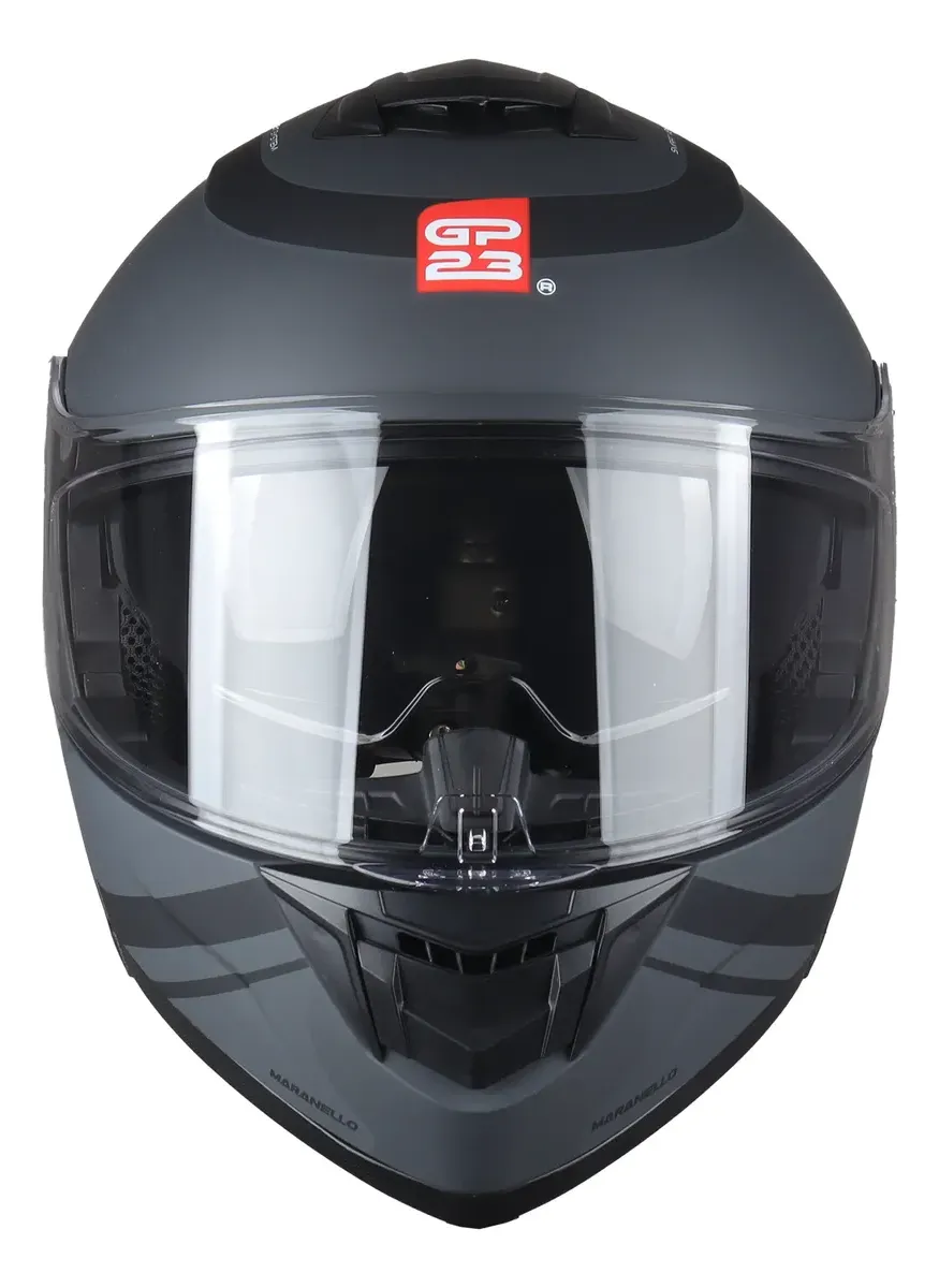 Casco De Moto Rebatible Gp23 FL900 Maranello Doble Visor Gris y Rosa - Imagen 4