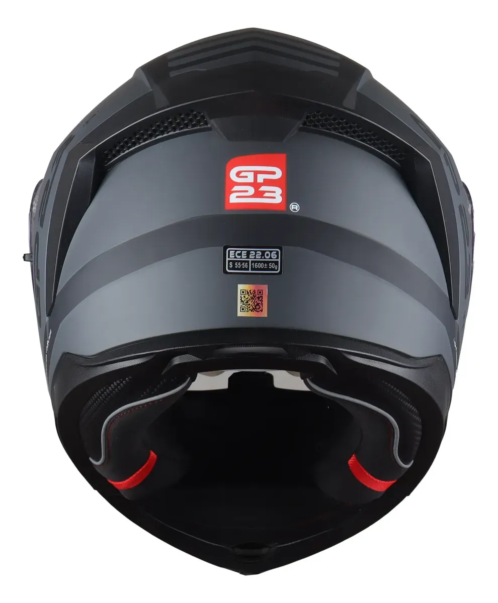 Casco De Moto Rebatible Gp23 FL900 Maranello Doble Visor Gris y Rosa - Imagen 5