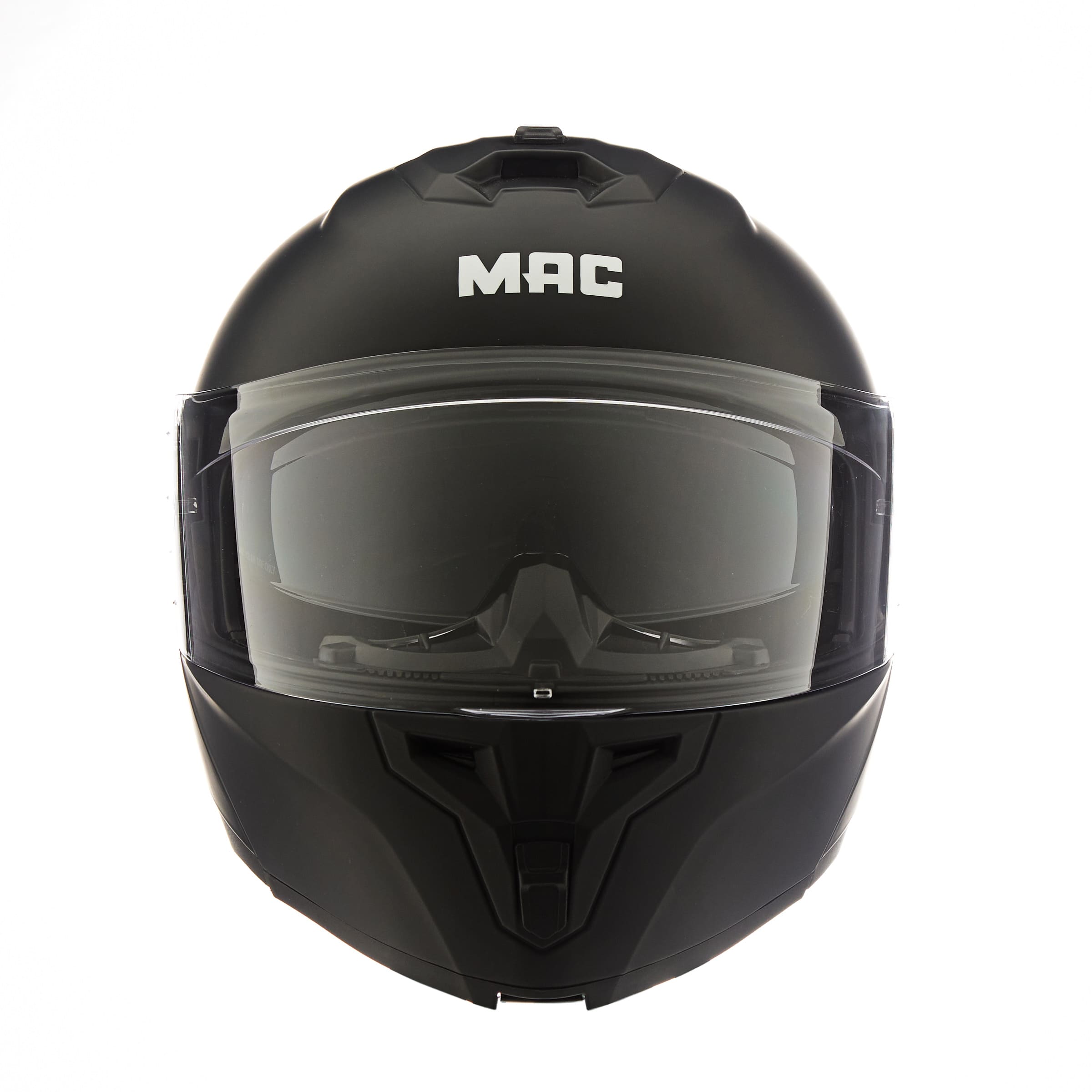 Casco Moto Rebatible Mac Blaze Solid Negro Mate - Imagen 3