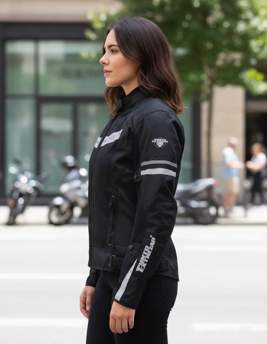 Campera de Moto Punto Extremo Verano Mallada Cordura Ventilaciones Protecciones Mujer - Imagen 5