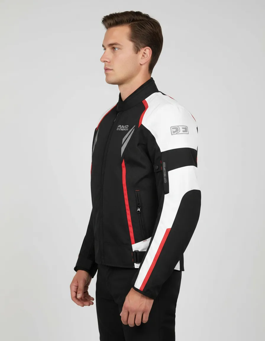 Campera de Moto Punto Extremo PK-02 Ventilaciones Protecciones Cordura Roja - Imagen 6