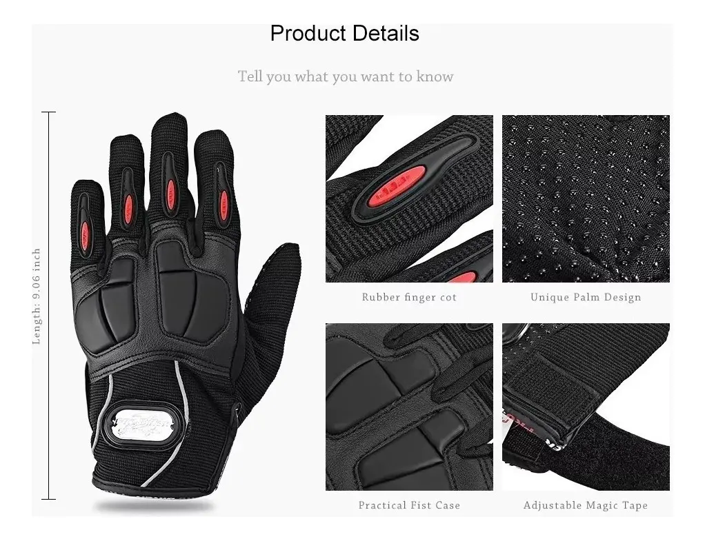Guante Pro Biker PB-4 Protecciones Táctiles - Imagen 3