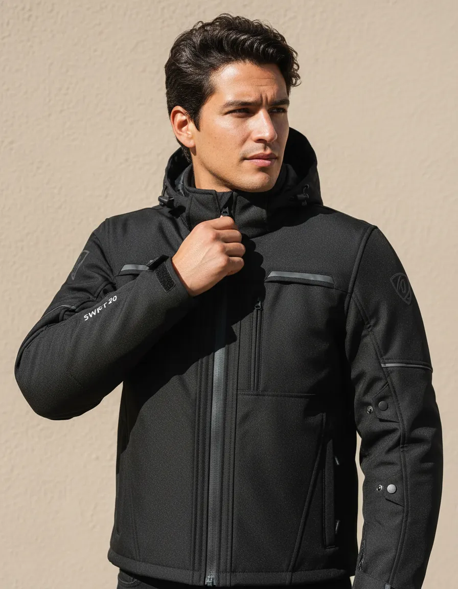 Campera Octane Softshell Capucha Desmontable Protecciones Ventilaciones - Imagen 4