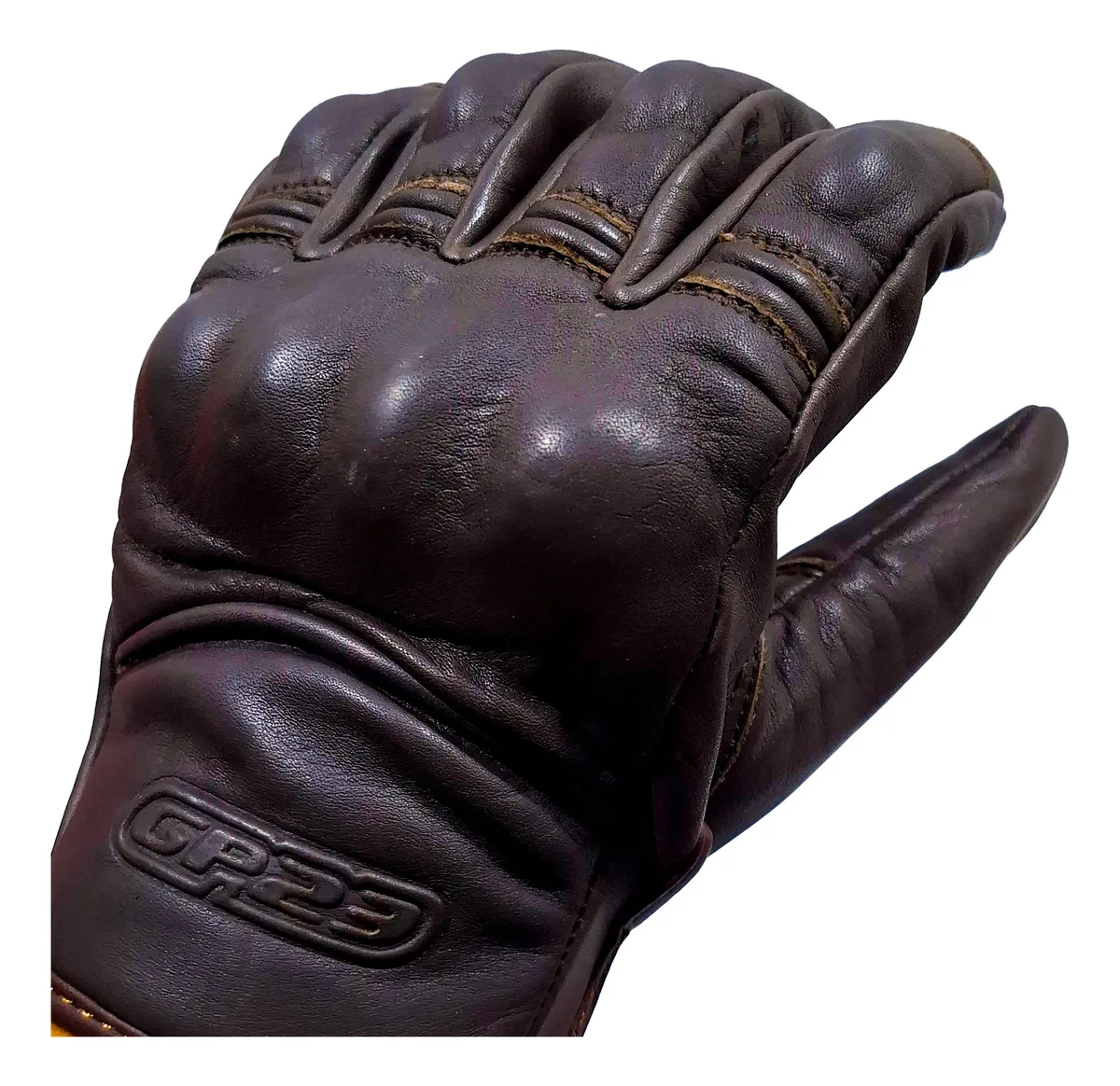 Guantes GP23 GT10 Cuero Vacuno Protecciones Táctiles Marrones - Imagen 4