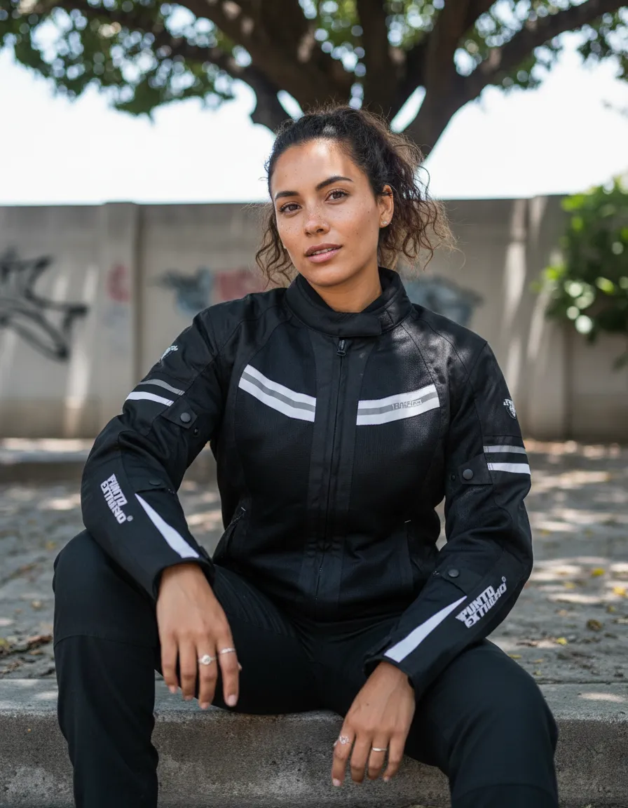 Campera de Moto Punto Extremo Verano Mallada Cordura Ventilaciones Protecciones Mujer - Imagen 3