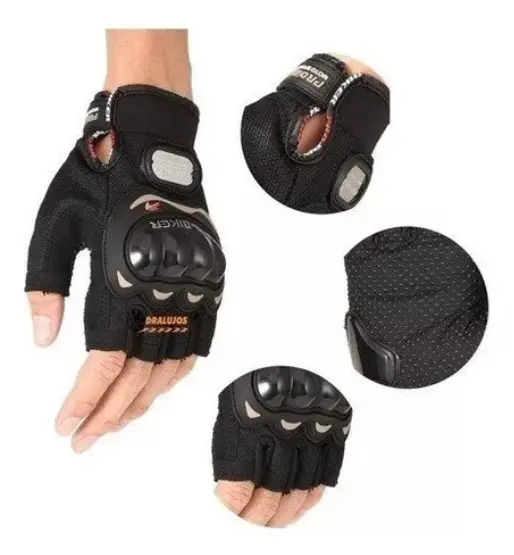 Guante Pro Biker Corto Protecciones Negro - Imagen 3