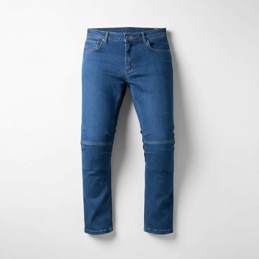 Pantalón Jean NTO 390cc Skinny Chupin Azul Protecciones Desmontables - Imagen 3