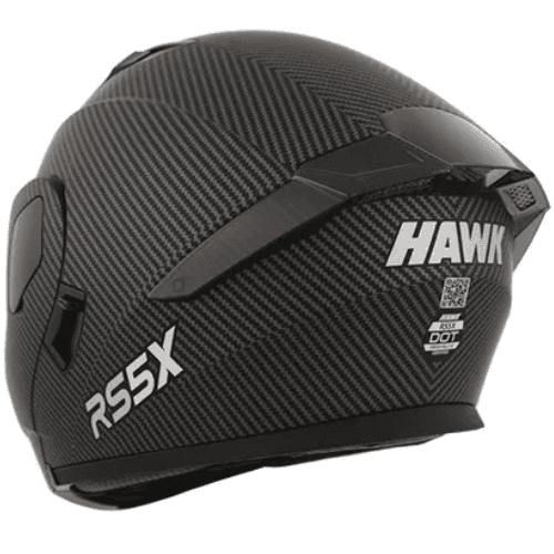 Casco Rebatible Hawk RS5X Doble Visor Carbon Look Mate - Imagen 6
