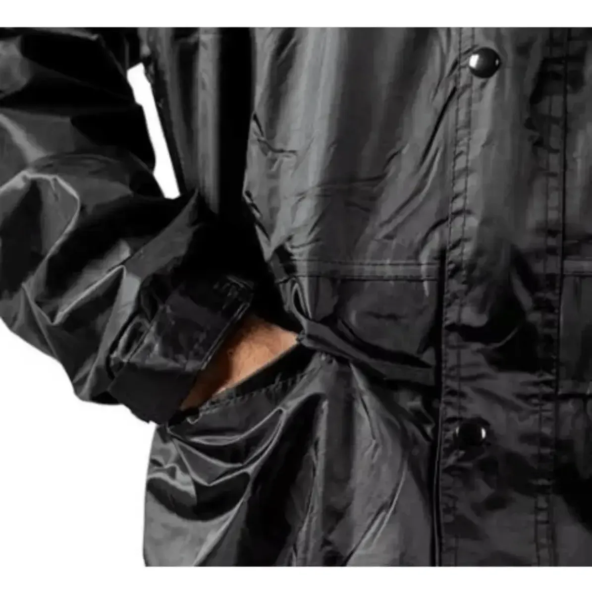Traje Lluvia Moto Nitro Bolsillos Exteriores Nylon Capucha - Imagen 3